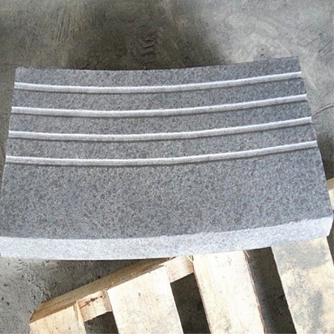 Flamed Black pearl granite  steps